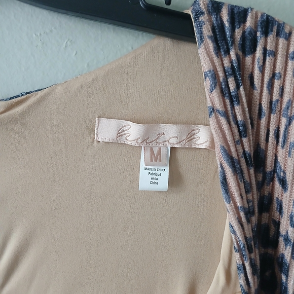 Anthropologie Hutch Women's Size Medium Ruffle Midi Dress Animal Print Pockets - Picture 8 of 16